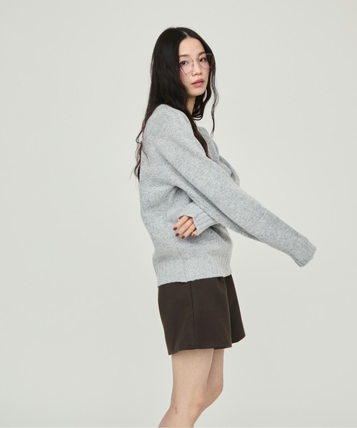 NUJOH パンツ High Waist Pintuck Shorts / ハイウエストピンタック