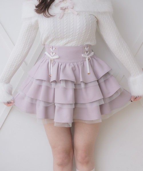 ROJITA（ロジータ） スカート レースアップティアードミニスカパン
