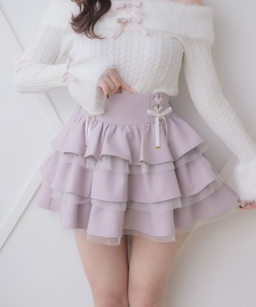 ROJITA（ロジータ） スカート レースアップティアードミニスカパン