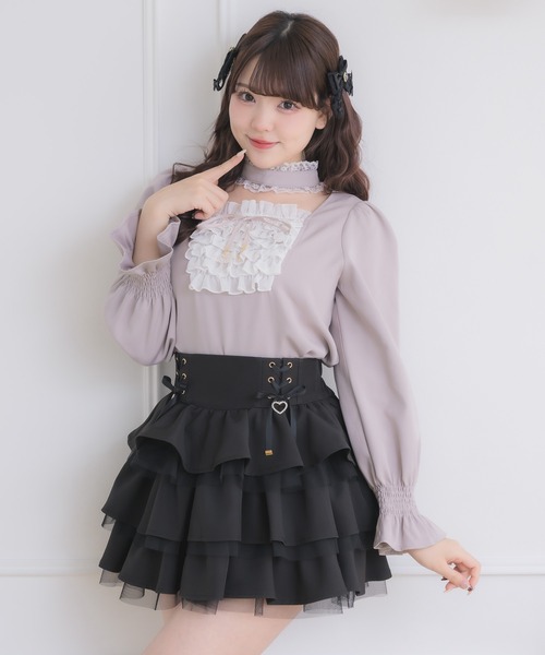 ROJITA（ロジータ） スカート レースアップティアードミニスカパン