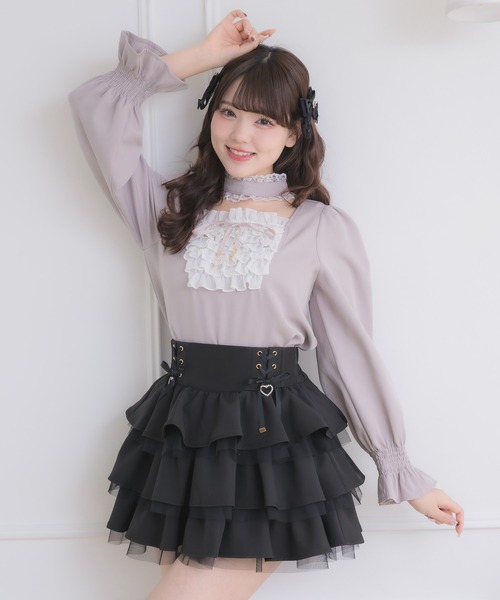ROJITA（ロジータ） スカート レースアップティアードミニスカパン