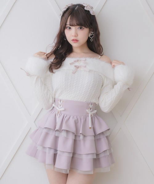 ROJITA（ロジータ） スカート レースアップティアードミニスカパン