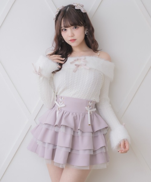 ROJITA（ロジータ） スカート レースアップティアードミニスカパン