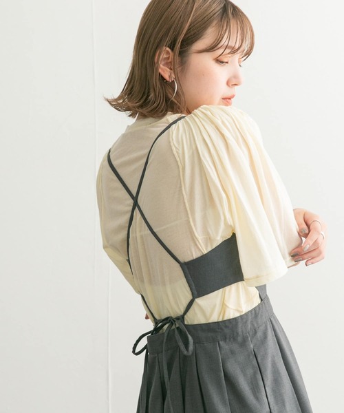 「KBF」 半袖カットソー ONE ブラウン レディース_画像5