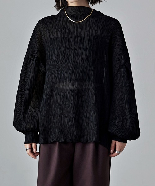 「etoll.」 長袖ブラウス M ブラック レディース_画像3