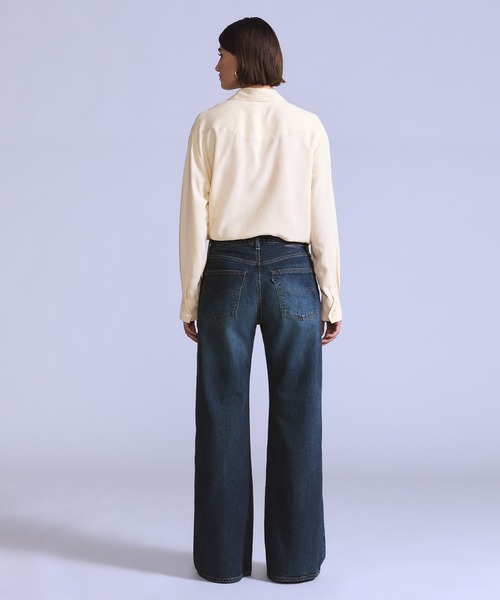 ワイドパンツ ジーンズ デニム デニムパンツ レディースの画像