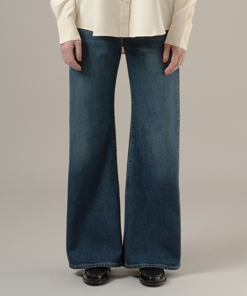 ワイドパンツ ジーンズ デニム デニムパンツ レディースの画像