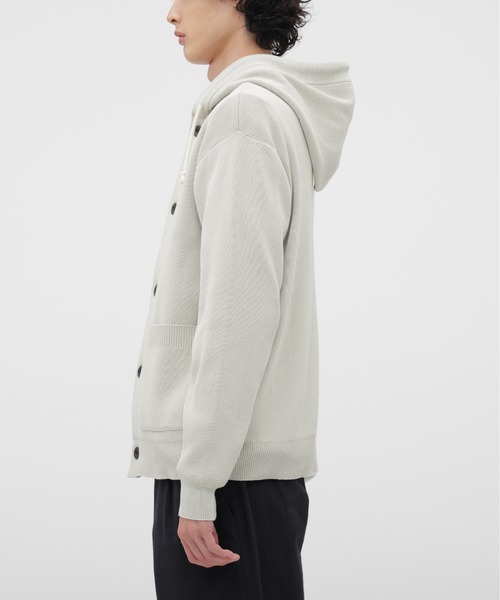 MHL. コットンニットカーディガン　M アイボリー MHL.（エムエイチエル） カーディガン VINTAGE DRY COTTON KNITWEAR