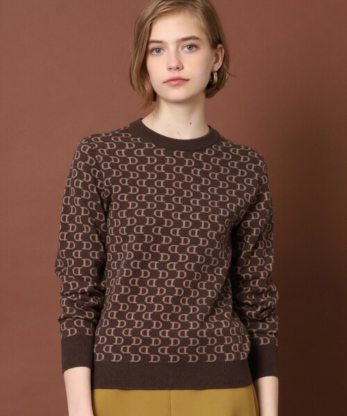 「DRESSTERIOR」 長袖ニット 38 ブラウン レディース_画像3