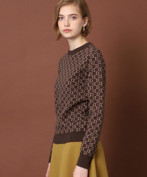「DRESSTERIOR」 長袖ニット 38 ブラウン レディース_画像4