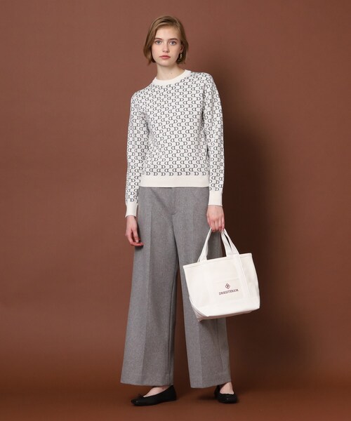 「DRESSTERIOR」 長袖ニット 38 ブラウン レディース_画像9
