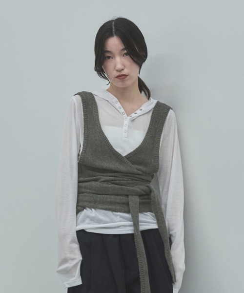 feepur(フェピュール) 「ハンドウォッシャブル」カシュクールニット feepur(フェピュール) 「ハンドウォッシャブル」カシュクールニット
