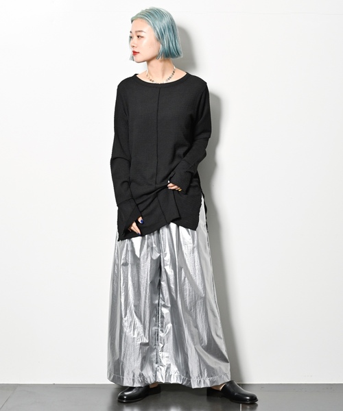 「CITYSHOP」 イージーパンツ 38 シルバー レディース_画像7