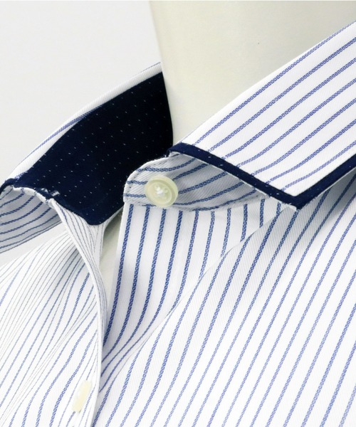 「TOKYO SHIRTS」 半袖シャツ S ブルー レディース_画像3
