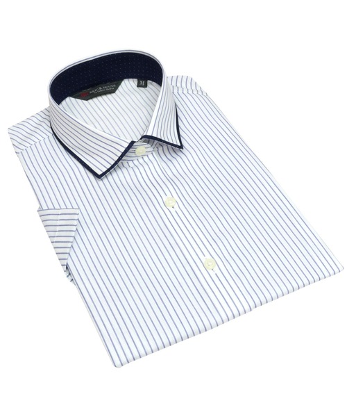 「TOKYO SHIRTS」 半袖シャツ S ブルー レディース_画像5