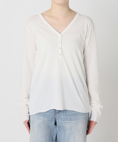 プラージュ　ホワイト　プルオーバー plage（プラージュ） tシャツ henly プルオーバー レディース