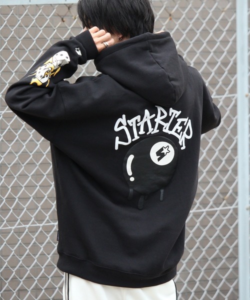 「STARTER BLACK LABEL」 プルオーバーパーカー L ブラウン メンズ_画像5