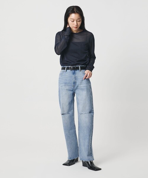tシャツ 「MARW UNITED ARROWS」シアー ロングスリーブ カットソー レディースの画像