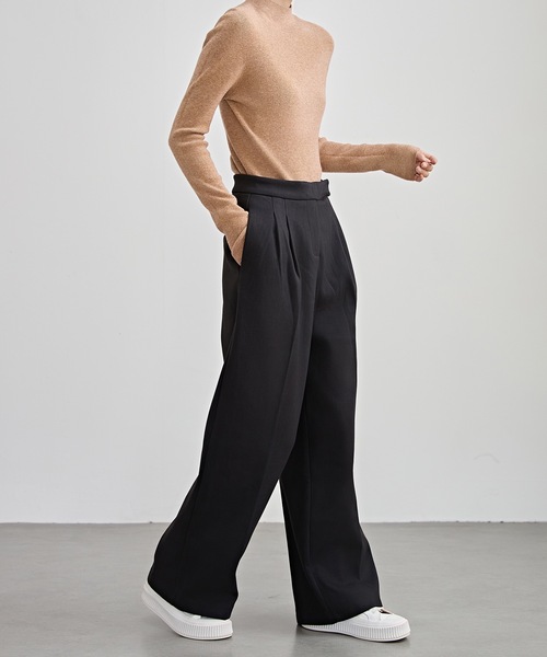 「Lace Ladies」 スラックス「YUAN MENGコラボ」 G ブラック レディースの画像6