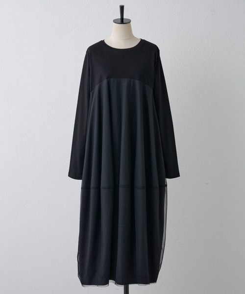 「BEARDSLEY」 長袖ワンピース M ブラック レディースの画像