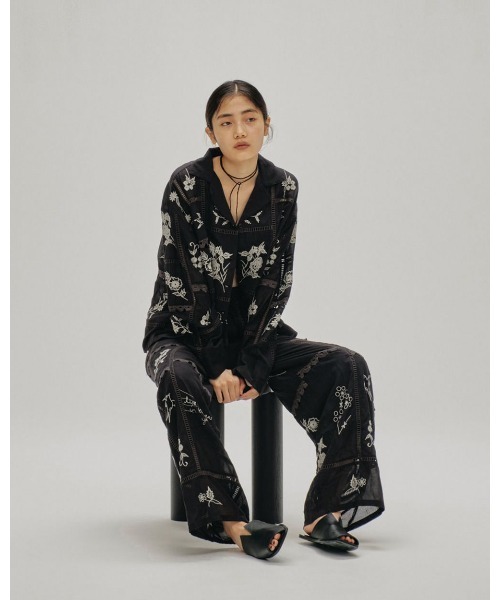 ブラウス シャツ TODAYFUL Embroidery Patchwork Shirts レディースの画像