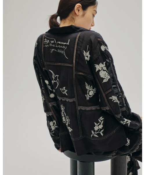 ブラウス シャツ TODAYFUL Embroidery Patchwork Shirts レディースの画像