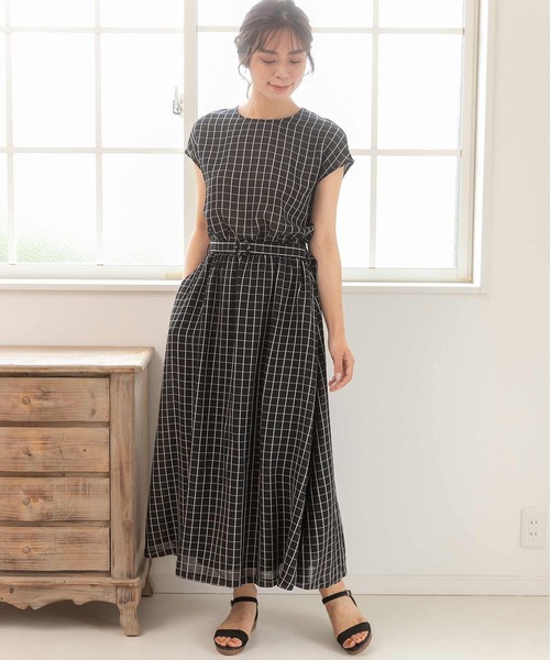 「PREFERIR」 ノースリーブワンピース MEDIUM ブラック レディース_画像5