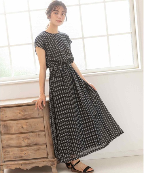 「PREFERIR」 ノースリーブワンピース MEDIUM ブラック レディース_画像7