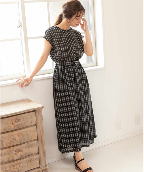 「PREFERIR」 ノースリーブワンピース MEDIUM ブラック レディース_画像8