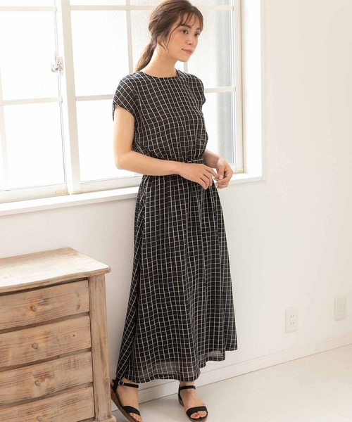 「PREFERIR」 ノースリーブワンピース MEDIUM ブラック レディース_画像9