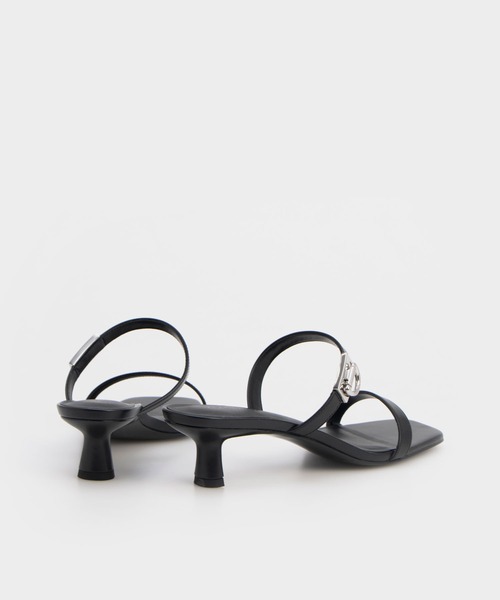 「CHARLES & KEITH」 ヒールサンダル 25.5cm ブラウン レディース_画像3