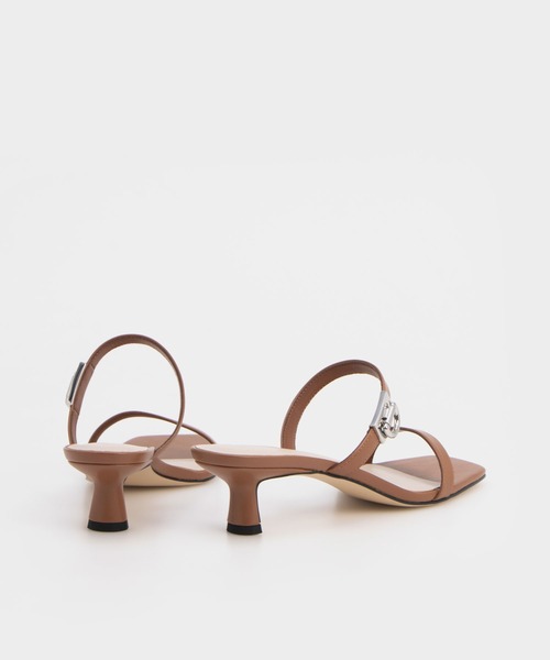 「CHARLES & KEITH」 ヒールサンダル 25.5cm ブラウン レディース_画像7