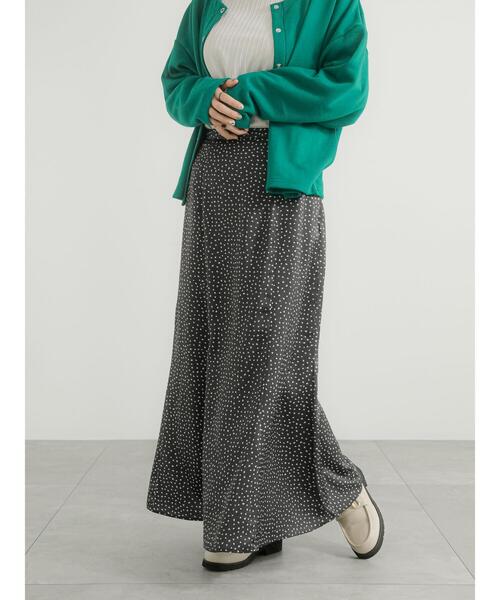 「Lugnoncure」 ロングスカート F ネイビー レディース_画像3