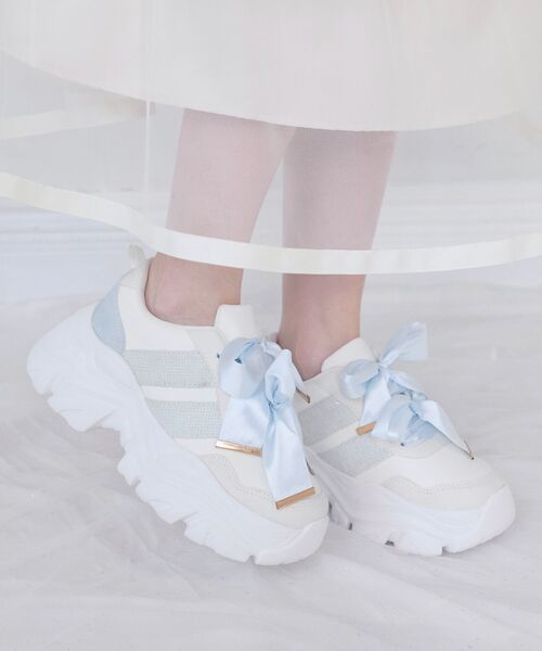 「MAJESTIC LEGON」 ローカットスニーカー LARGE アイボリー レディース_画像5