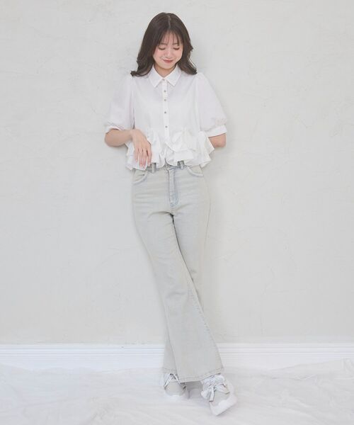 「MAJESTIC LEGON」 ローカットスニーカー LARGE アイボリー レディース_画像6