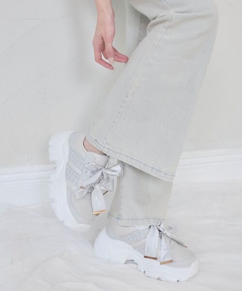 「MAJESTIC LEGON」 ローカットスニーカー LARGE アイボリー レディース_画像7