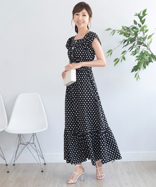Prima Scherrer ワンピース ロング スクエアネック : ZOZOTOWN Yahoo 