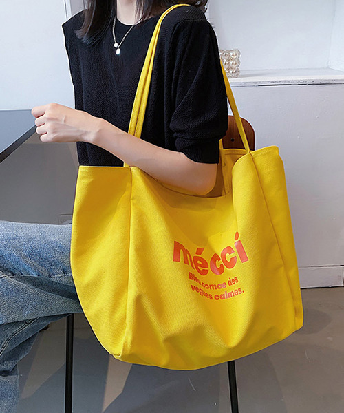 Merci♥キャンバストートバッグ L 2色☆-抜群な使いやすさ 即納】【2color】merciキャンバストートバッグ | mary