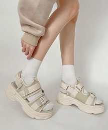 Shoes in Closet サンダル 軽量厚底 クッションソール バックル