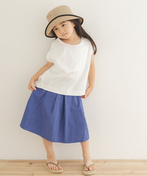 URBAN RESEARCH DOORS スカート ストライプ後染めフレアスカート(KIDS