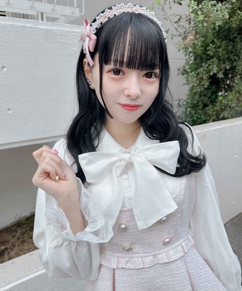 ROJITA ワンピース レディース 「新色追加/ピンク」ボウタイ