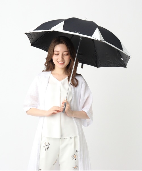 新品★フルラ★FURLAバイカラーロゴ刺繍 晴雨兼用折りたたみ日傘★ベージュ フルラ （FURLA）】晴雨兼用折りたたみ日傘 バイカラーロゴ刺繍