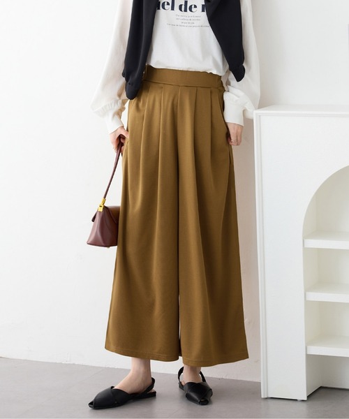Viola e パンツ 楽ちんきれい美脚ワイドパンツ レディース