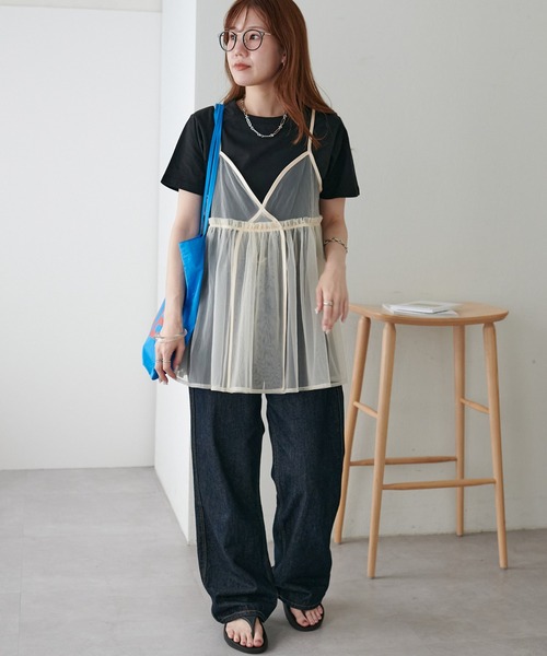 新品 Moon Nee ベルベットキャミソールチュニック パープル