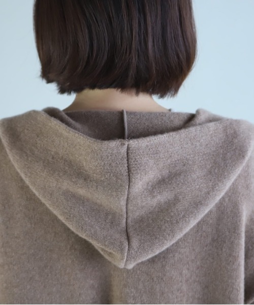 nofl カーディガン set ウールカシミヤフードカーディガン