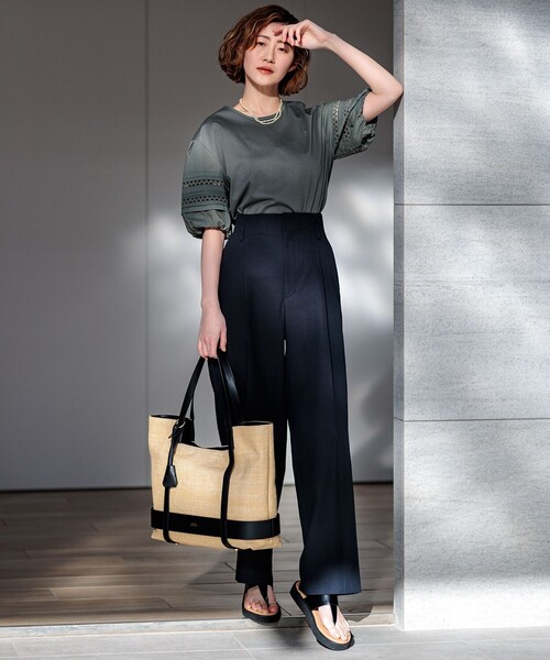 23区　トートバッグ　黒　レザー【CLASSY.6月号掲載/Oggi4月号掲載】 23区 トートバッグ 「CLASSY.6月号掲載/Oggi4月号掲載」レザー