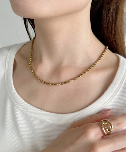 モデル愛用 SOKO Makali Delicate Necklace ゴールドネックレス sowang ネックレス ボリュームシンプルネックレス「ステンレス