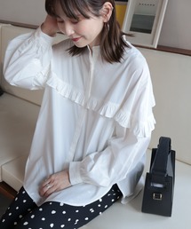 美品 フリル シャツ バンドカラー ホワイト クラシック ブラウス 長め Amazon | [リーバイス] シャツ CARINNA クラシック フリル