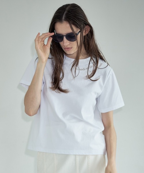 Formeque tシャツ 「Formeque」ロゴ刺繍Tシャツ レディース