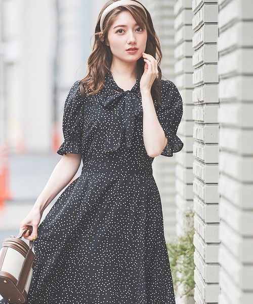 LAISSE PASSE 「LAISSE PASSE」 半袖ワンピース SMALL ピンクベージュ 
